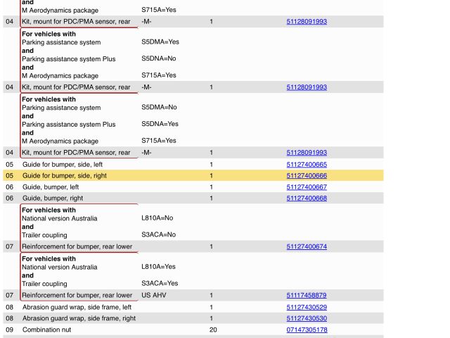 bontott BMW X3 Jobb hátsó Lökhárító Tartó (Műanyag)