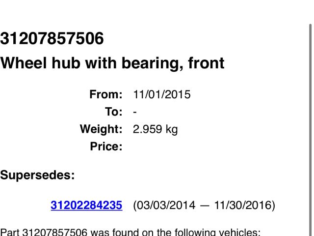 bontott BMW X3 Kerékcsapágy