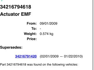 bontott BMW X3 Kézifék Motor