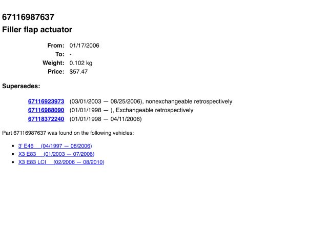 bontott BMW X3 Központizár Motor Tankajtó