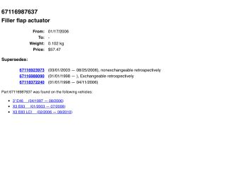 bontott BMW X3 Központizár Motor Tankajtó