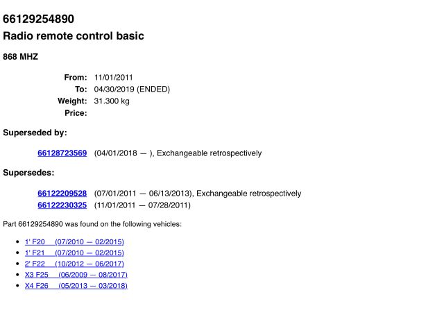 bontott BMW X3 Kulcs