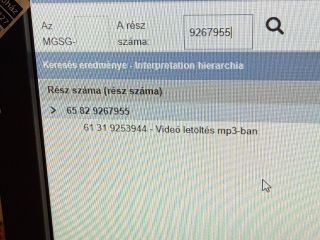 bontott BMW X3 Navigáció Elektronika