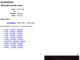 bontott BMW X3 Riasztó Hangszóró