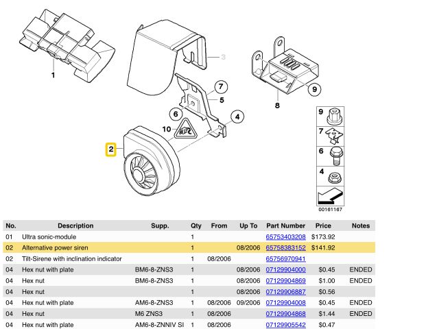 bontott BMW X3 Riasztó Hangszóró