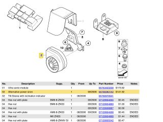 bontott BMW X3 Riasztó Hangszóró