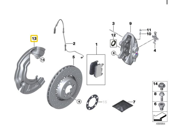 bontott BMW X3 Bal első Fék Porvédő Lemez