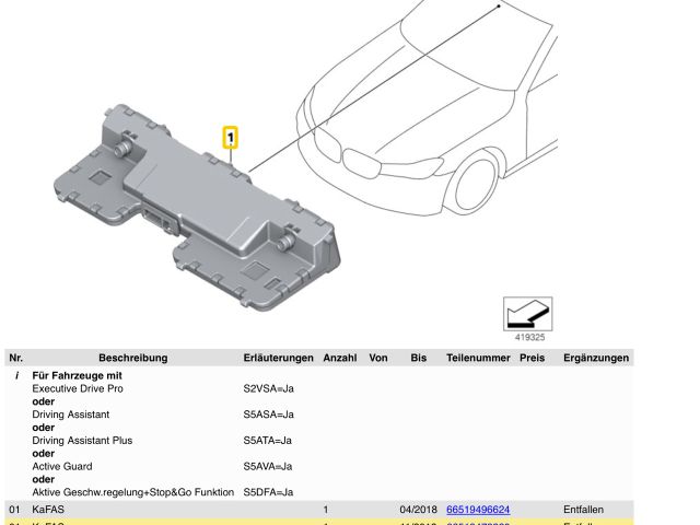 bontott BMW X3 Szélvédő Multifunkciós Kamera Vezérlő Panel