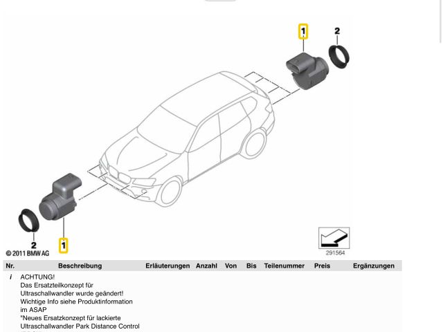 bontott BMW X3 Tolatóradar Fej