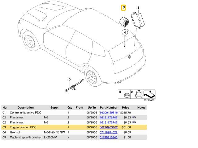 bontott BMW X3 Tolatóradar Hangszóró