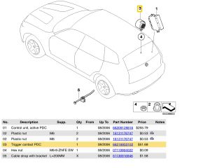 bontott BMW X3 Tolatóradar Hangszóró