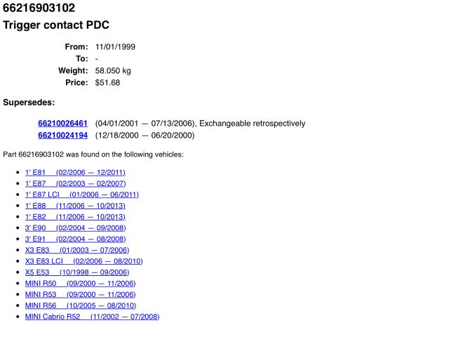 bontott BMW X3 Tolatóradar Hangszóró