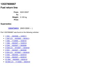 bontott BMW X3 Üzemanyagcső