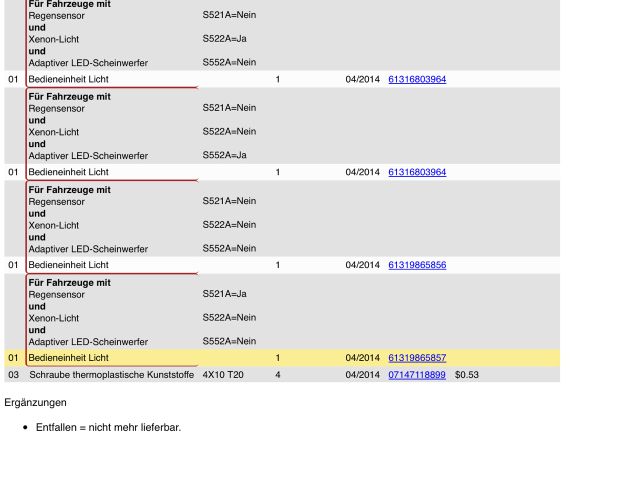 bontott BMW X3 Világítás Kapcsoló