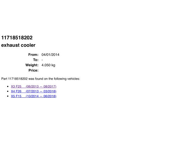 bontott BMW X3 EGR Hűtő