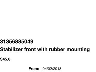 bontott BMW X3 Első Vízszintes Stabilizátor Rúd