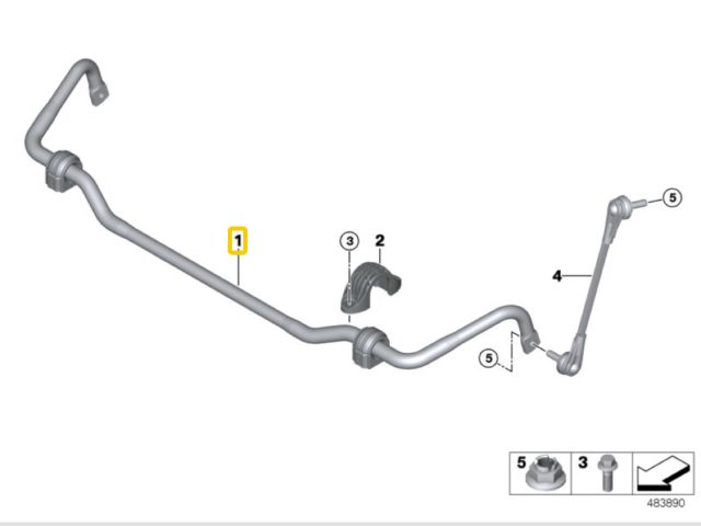 bontott BMW X3 Első Vízszintes Stabilizátor Rúd