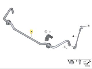 bontott BMW X3 Első Vízszintes Stabilizátor Rúd