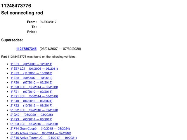 bontott BMW X3 Hajtókar