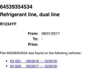 bontott BMW X3 Klíma Cső