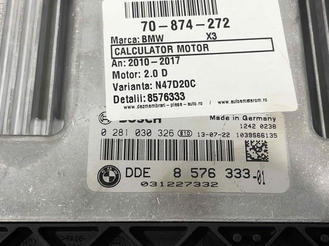 bontott BMW X3 Motorvezérlő