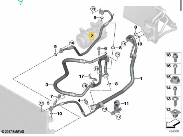 bontott BMW X3 Klíma Cső