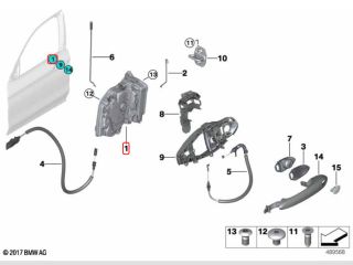 bontott BMW X4 Bal első Ajtózár