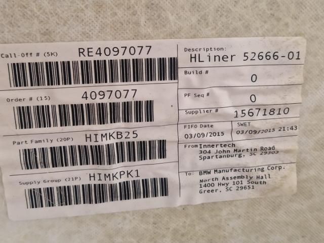 bontott BMW X4 Tetőkárpit