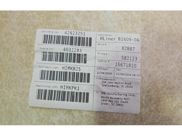 bontott BMW X4 Tetőkárpit