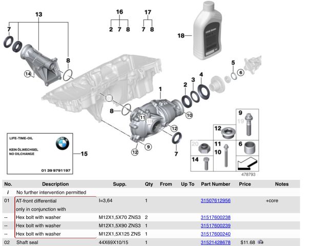 bontott BMW X5 Első Differenciálmű