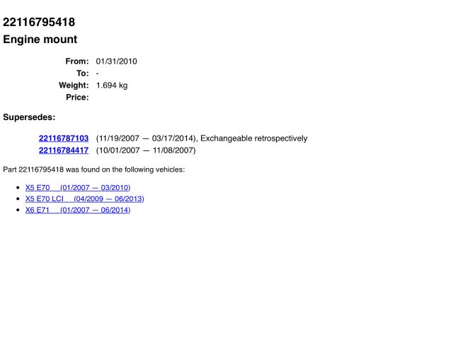 bontott BMW X5 Motor Tartó Bak (Pozíciófüggetlen)