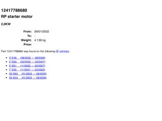 bontott BMW X5 Önindító