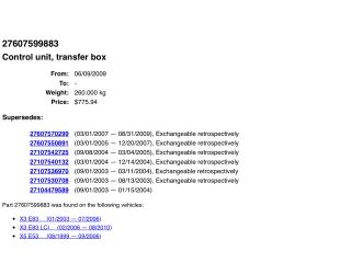 bontott BMW X5 Osztómű Vezérlő Modul