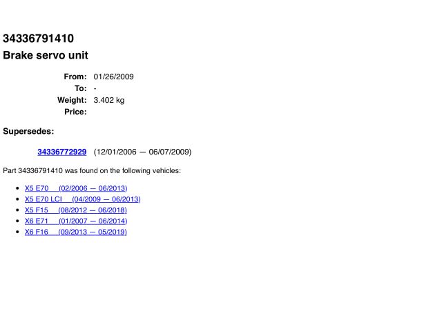 bontott BMW X5 Fékrásegítő