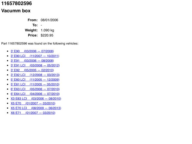 bontott BMW X5 Turbó Vákum Szelep