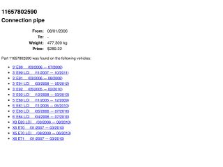 bontott BMW X5 Turbócső