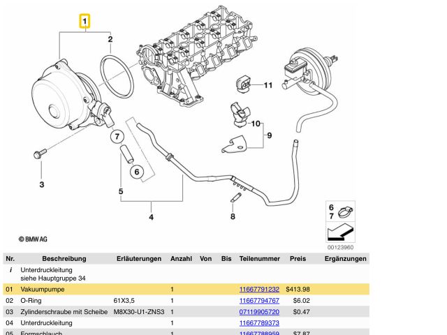 bontott BMW X5 Vákumpumpa