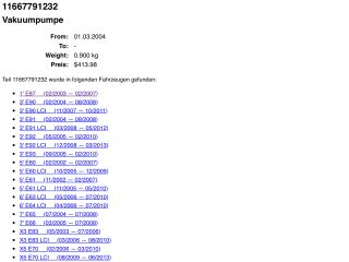 bontott BMW X5 Vákumpumpa