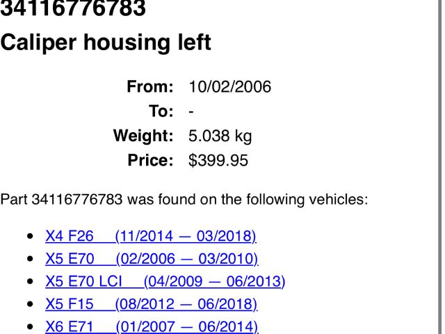 bontott BMW X5 Első Pár Fék Szett (Nyereg, Tárcsa, Betét)