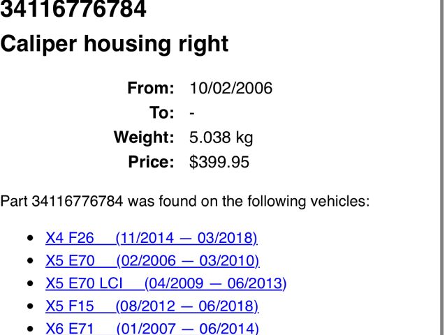 bontott BMW X5 Első Pár Fék Szett (Nyereg, Tárcsa, Betét)