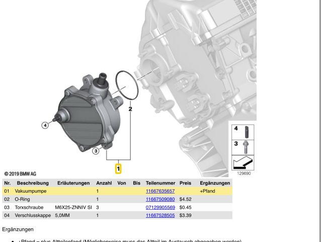 bontott BMW X5 Vákumpumpa