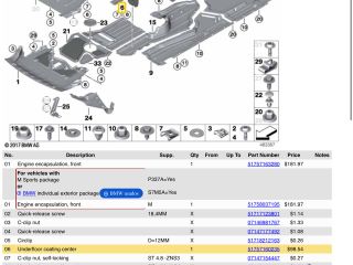 bontott BMW X5 Alsó Motorburkolat