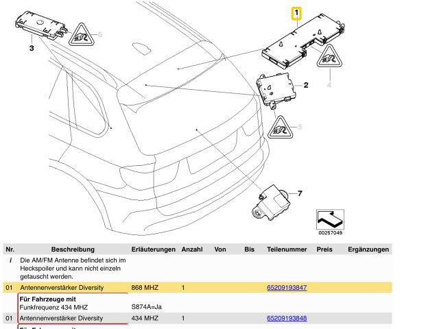 bontott BMW X5 Antenna Erősítő