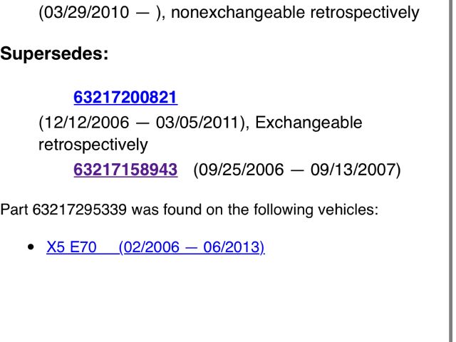 bontott BMW X5 Bal Belső Hátsó Lámpa