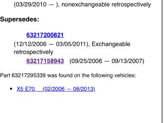 bontott BMW X5 Bal Belső Hátsó Lámpa