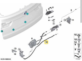 bontott BMW X5 Bal Csomagtérajtó Zárszerkezet