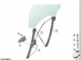 bontott BMW X5 Bal első Ablakemelő Szerkezet (Elektromos)