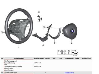 bontott BMW X5 Bal első Légzsák Csatlakozó