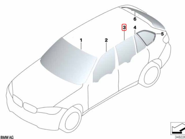 bontott BMW X5 Bal hátsó Ablak