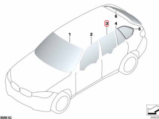 bontott BMW X5 Bal hátsó Ablak